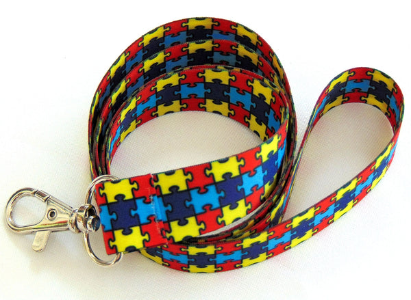 AUTISM printed lanyard 20mm for ID & keys