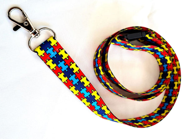 AUTISM printed lanyard 20mm for ID & keys