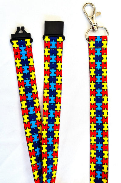 AUTISM printed lanyard 20mm for ID & keys