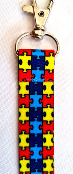 AUTISM printed lanyard 20mm for ID & keys