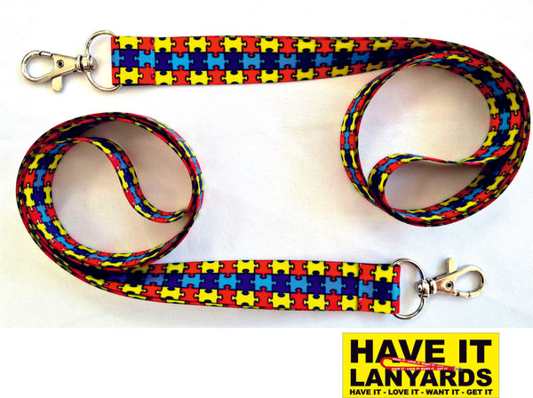 AUTISM printed lanyard 20mm for ID & keys