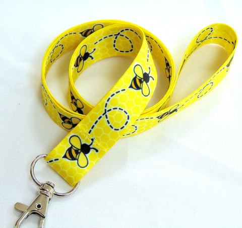 BEES printed lanyard 20mm for ID & keys