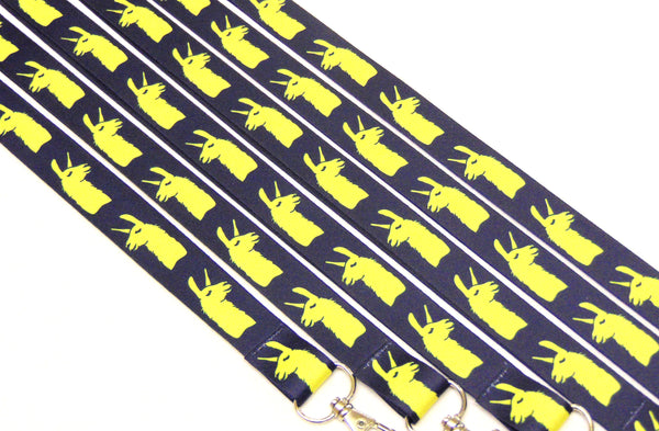 BANANA LLAMA printed lanyard 20mm for ID & keys. Ideal teacher present.