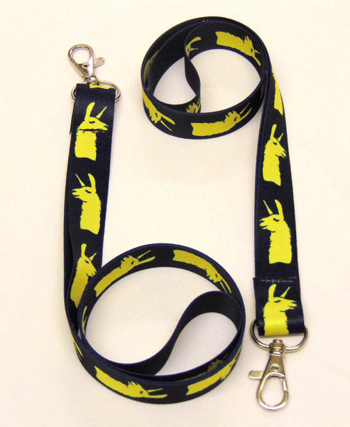 BANANA LLAMA printed lanyard 20mm for ID & keys. Ideal teacher present.