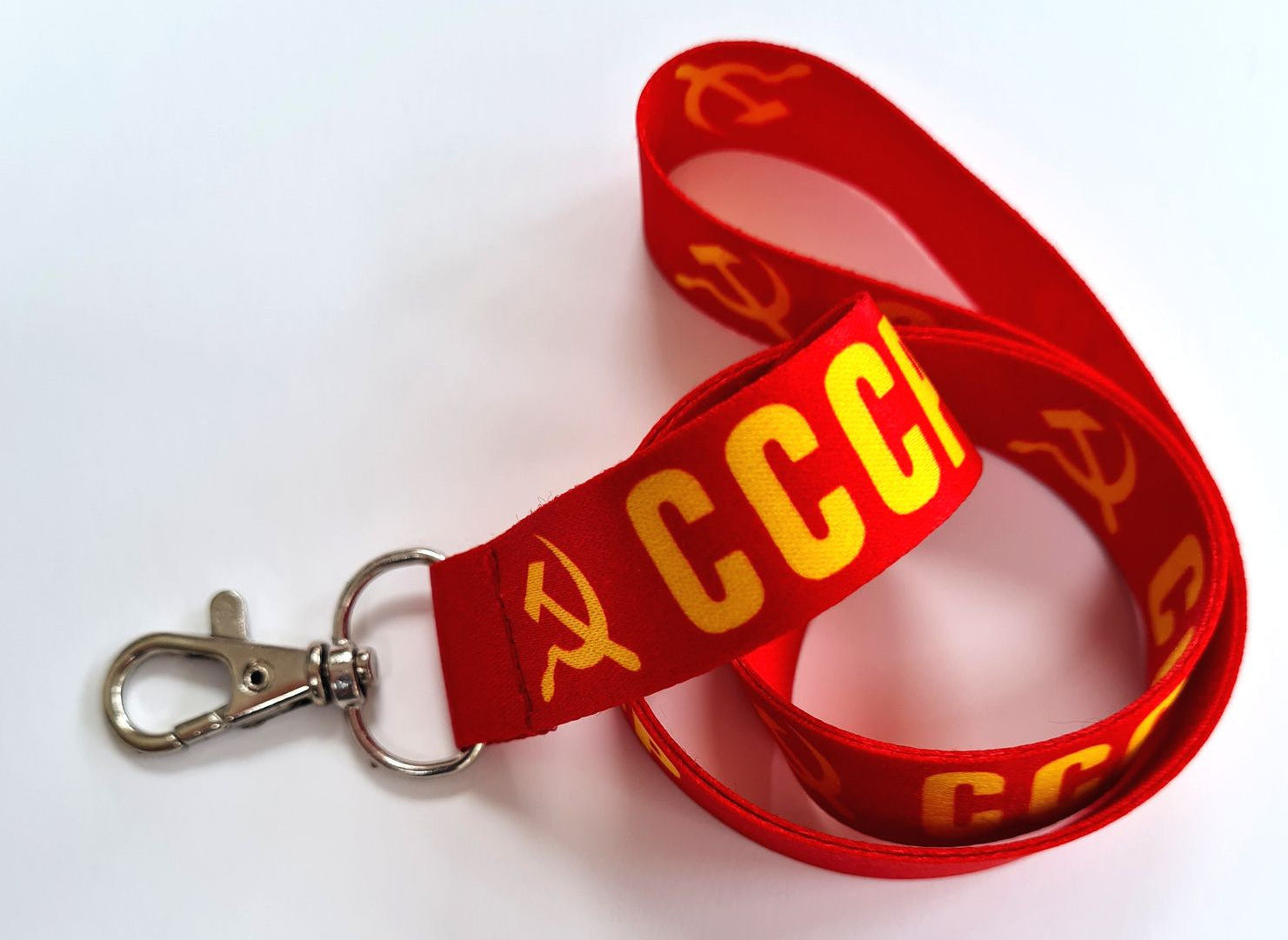 CCCP - retro 20mm red and yellow printed lanyard