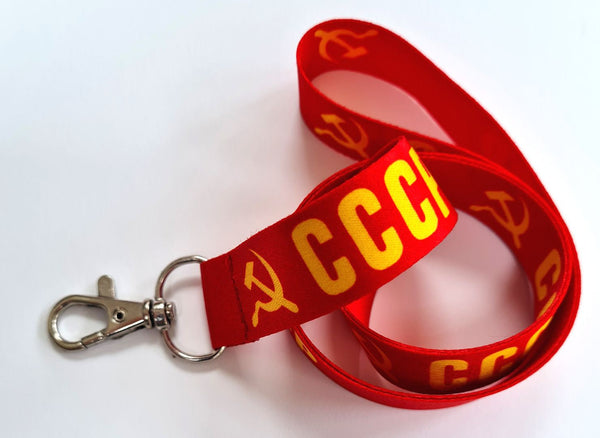 CCCP - retro 20mm red and yellow printed lanyard