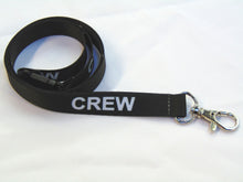 Load image into Gallery viewer, CREW (black/white) printed lanyard 15mm with safety breakaway