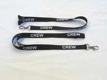 Load image into Gallery viewer, CREW (black/white) printed lanyard 15mm with safety breakaway