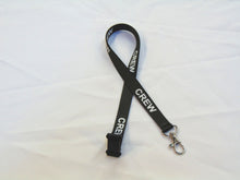 Load image into Gallery viewer, CREW (black/white) printed lanyard 15mm with safety breakaway