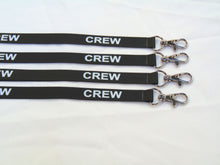 Load image into Gallery viewer, CREW (black/white) printed lanyard 15mm with safety breakaway