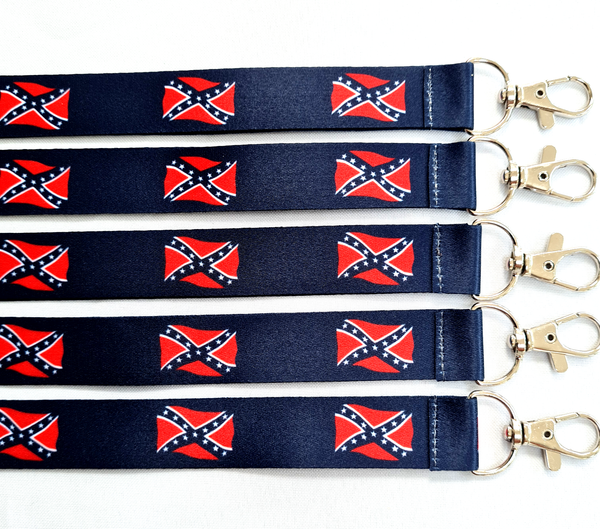 Confederate Flag printed neck strap lanyard 20mm for ID & keys