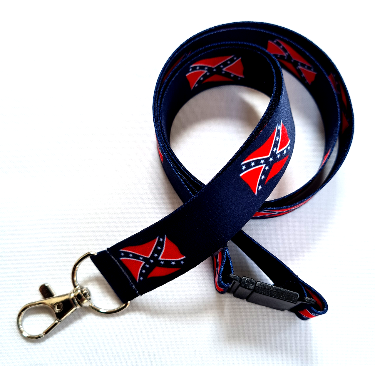 Confederate Flag printed neck strap lanyard 20mm for ID & keys