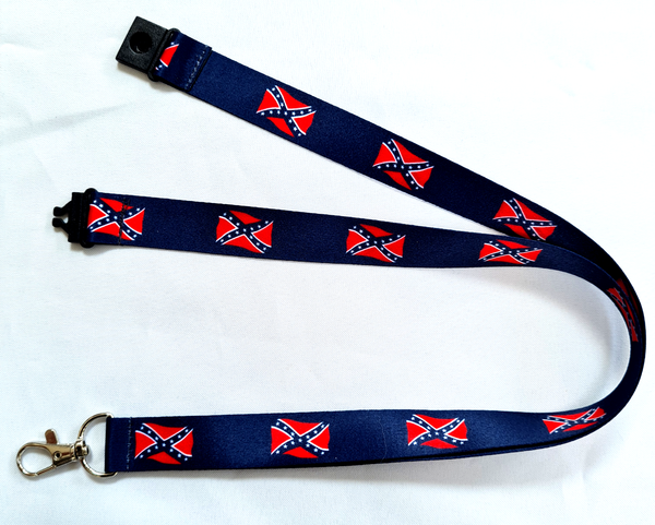 Confederate Flag printed neck strap lanyard 20mm for ID & keys