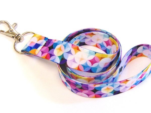 DIFFUSED LIGHTS printed lanyard 20mm for ID & keys