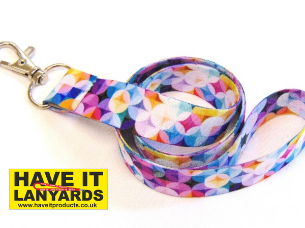 DIFFUSED LIGHTS printed lanyard 20mm for ID & keys