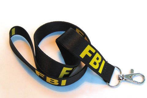 FBI (spoof) printed lanyard 20mm for ID & keys