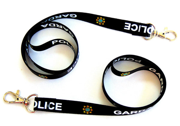 GARDA print 15mm lanyard for ID, keys, etc. Free UK post.