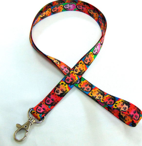 Pop art style Marilyn Monroe printed lanyard 15mm for ID & keys. (Copy)