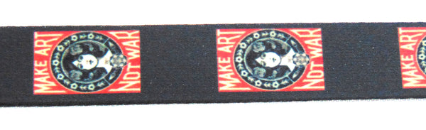 MAKE ART NOT WAR printed lanyard 20mm for ID & keys.