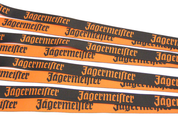 Jägermeister mirror printed orange & black lanyard 20mm for ID & keys.