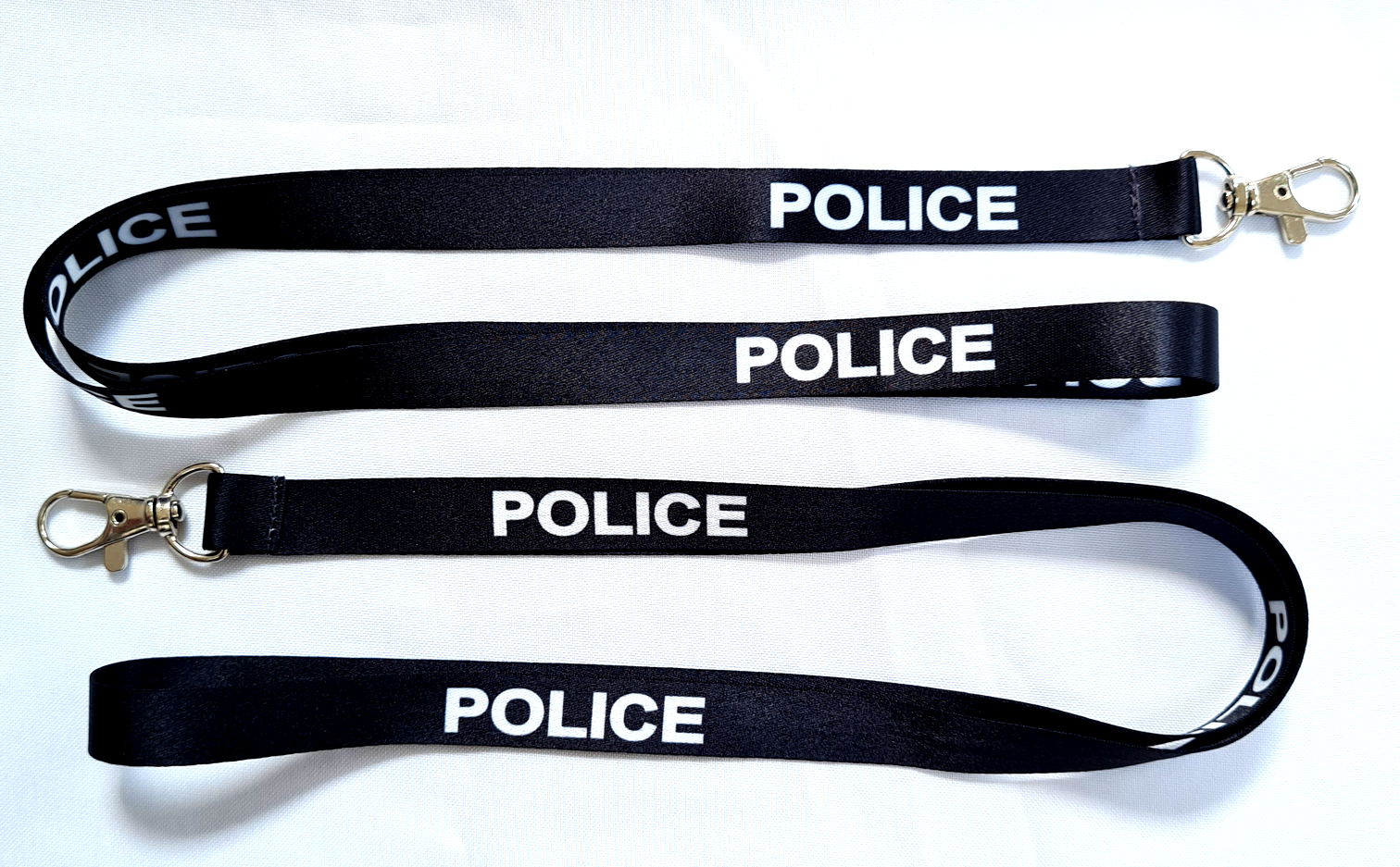 POLICE print 15mm lanyard for ID, keys, etc. Free UK post.