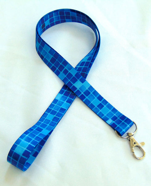 SWIMMING POOL TILES printed lanyard 20mm for ID & keys