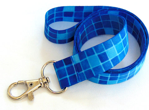 SWIMMING POOL TILES printed lanyard 20mm for ID & keys