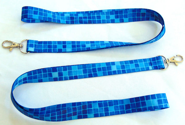 SWIMMING POOL TILES printed lanyard 20mm for ID & keys