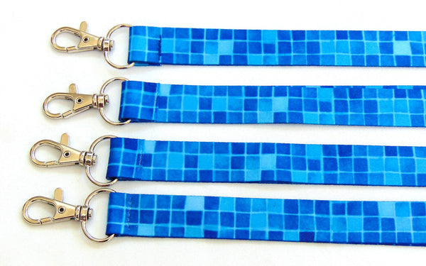 SWIMMING POOL TILES printed lanyard 20mm for ID & keys