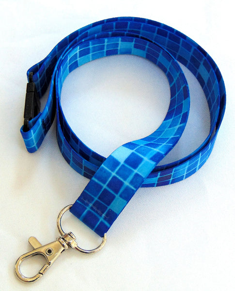 SWIMMING POOL TILES printed lanyard 20mm for ID & keys