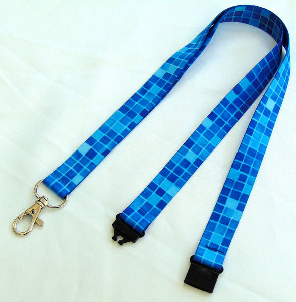 SWIMMING POOL TILES printed lanyard 20mm for ID & keys