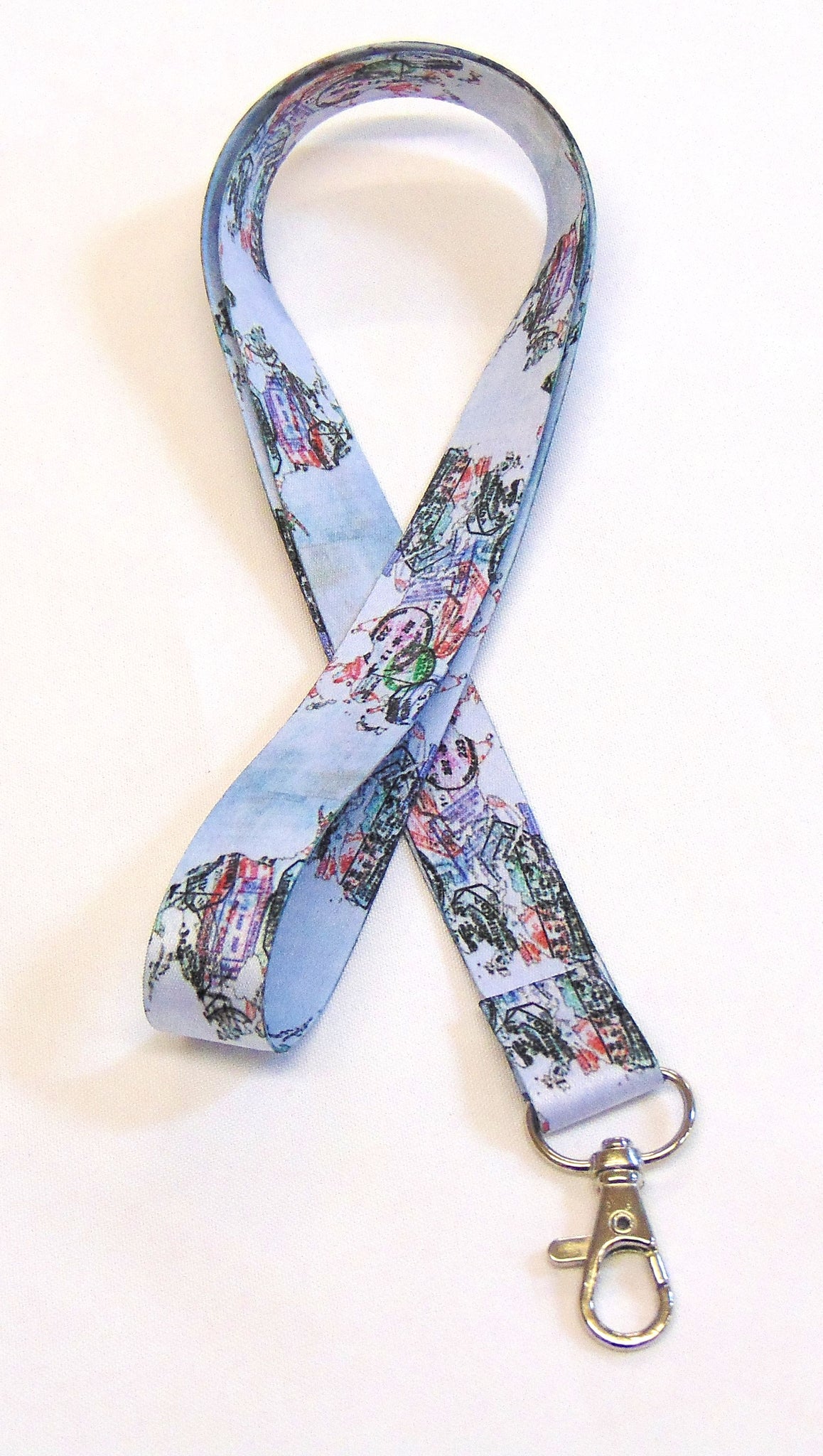 PASSPORT MAP printed lanyard 20mm for ID & keys.