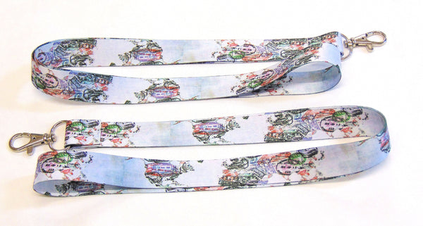 PASSPORT MAP printed lanyard 20mm for ID & keys.