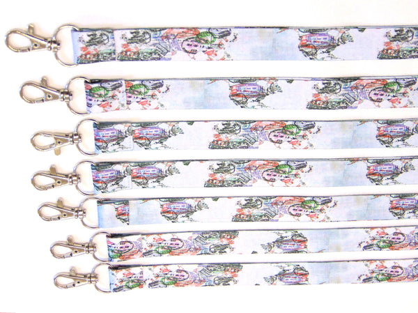 PASSPORT MAP printed lanyard 20mm for ID & keys.