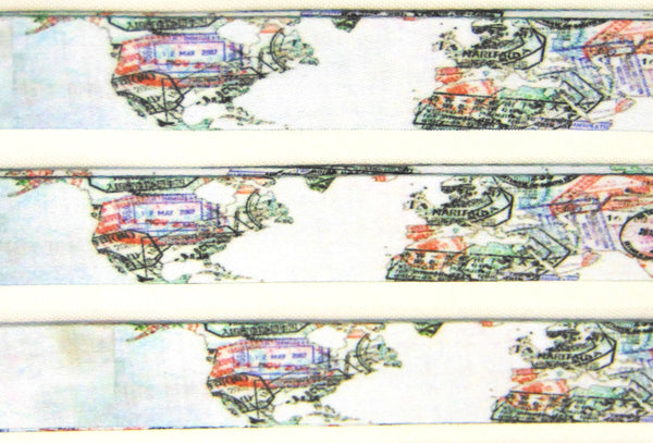 PASSPORT MAP printed lanyard 20mm for ID & keys.