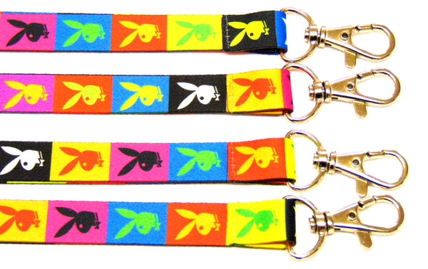 Pop art style PLAYBOY printed lanyard 15mm for ID & keys.
