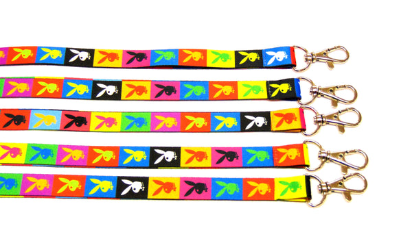 Pop art style PLAYBOY printed lanyard 15mm for ID & keys.