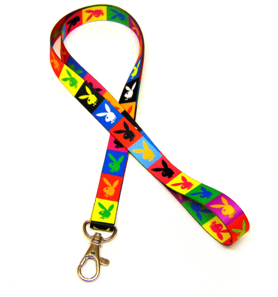 Pop art style PLAYBOY printed lanyard 15mm for ID & keys.
