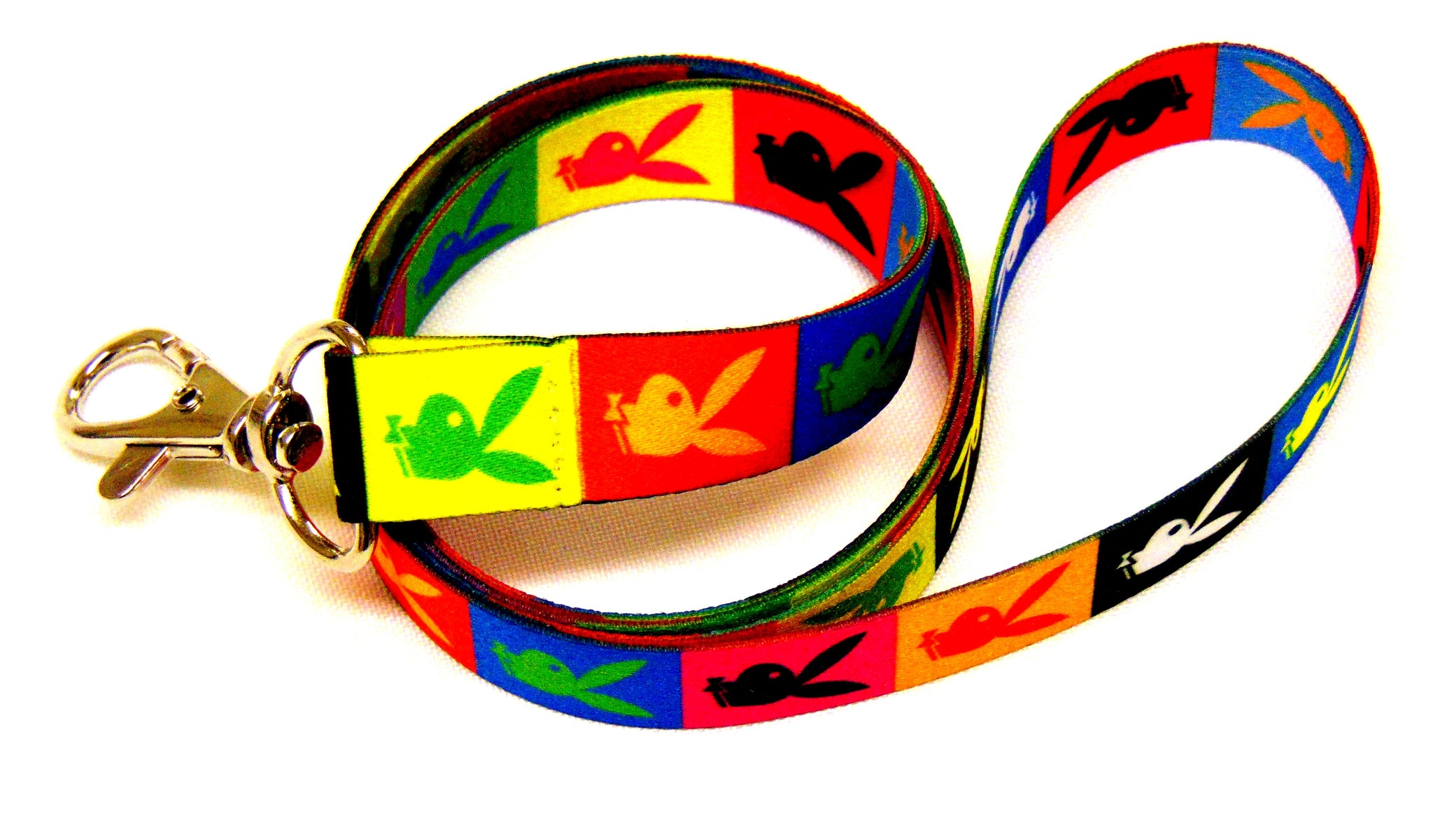 Pop art style PLAYBOY printed lanyard 15mm for ID & keys.