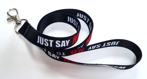 JUST SAY NO TO RACISM - printed 15mm lanyard.  Free UK post.