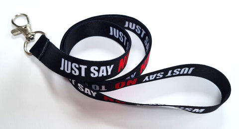 JUST SAY NO TO RACISM - printed 15mm lanyard.  Free UK post.