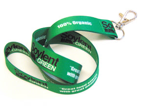 SOYLENT GREEN printed 20mm lanyard for ID, keys, etc. Free UK postage. UK made