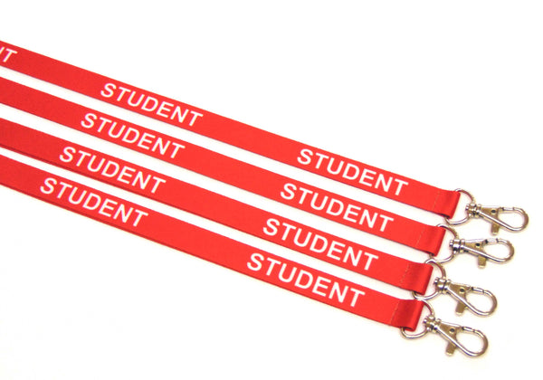 STUDENT (red) with safety breakaway - printed lanyard 15mm