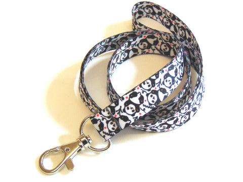 Little Pandas neck strap lanyard for ID keys etc 15mm. Free UK P & P