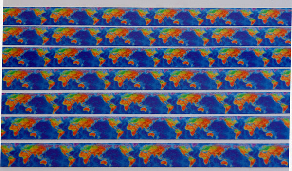 WORLD MAP printed lanyard 20mm for ID & keys.