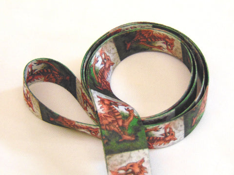 WELSH DRAGON printed lanyard 20mm for ID & keys.