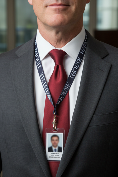White House (spoof) lanyard 15mm for ID & keys.