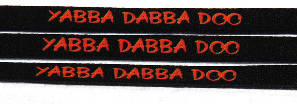 YABBA DABBA DOO print 15mm lanyard for ID, keys, etc. Free UK post.