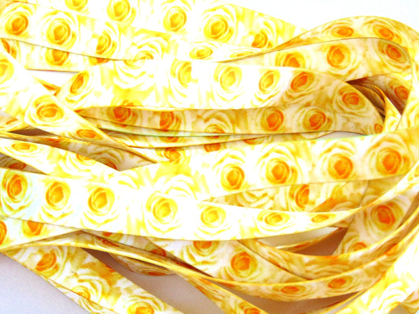 Yellow Roses printed lanyard 15mm