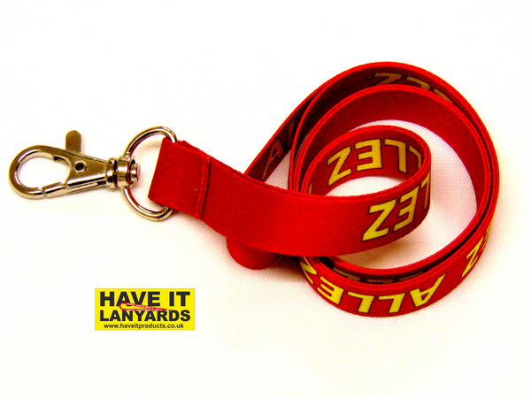 ALLEZ, ALLEZ, ALLEZ printed 15mm lanyard for ID, keys, etc. Free UK post.